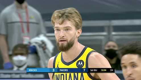 《NBA全场集锦》尼克斯vs步行者第1节中文解说回放
