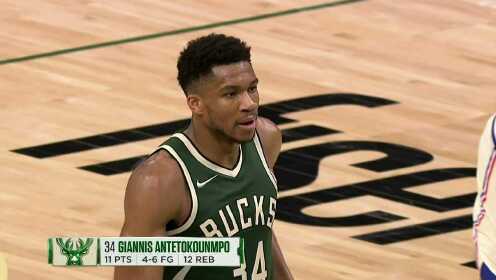 《NBA全场回放》费城vs雄鹿英文原声全场回放
