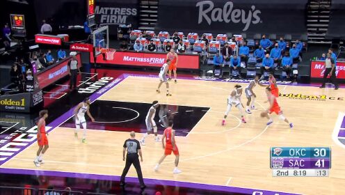 《NBA全场集锦》【原声】雷霆98-126国王  国王送雷霆7连败