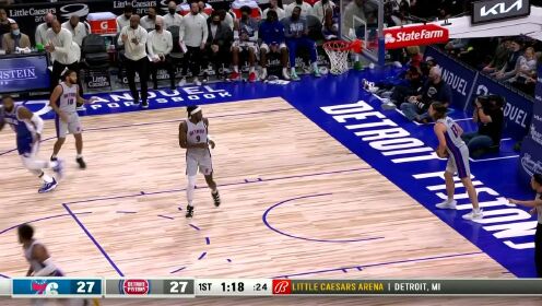 《NBA全场集锦》费城vs活塞第1节英文原声回放