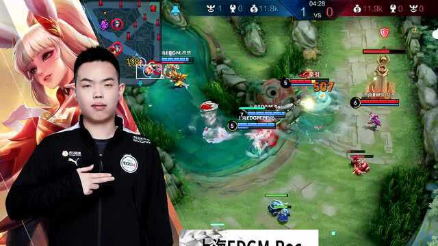 济南RW侠 vs 上海EDG.M 第二局 Roc天肥公孙离输出打满拿下MVP 上海EDG.M扳平比分 