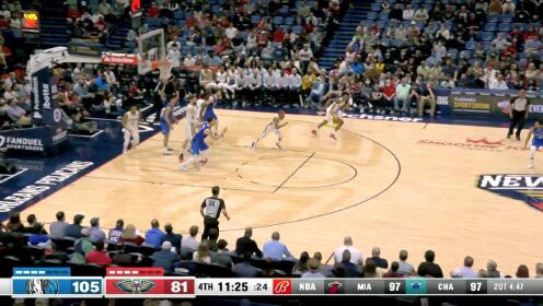 《NBA全场集锦》两分变三分稳赚不赔 格拉汉姆反击上篮一条龙