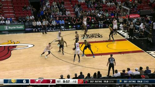 《迈阿密热火》NBA常规赛：步行者vs热火第1节中文解说回放