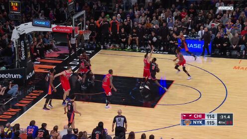 《NBA全场集锦》【原声】公牛118-117尼克斯 巴雷特空砍44分德罗赞25+10中投准绝杀