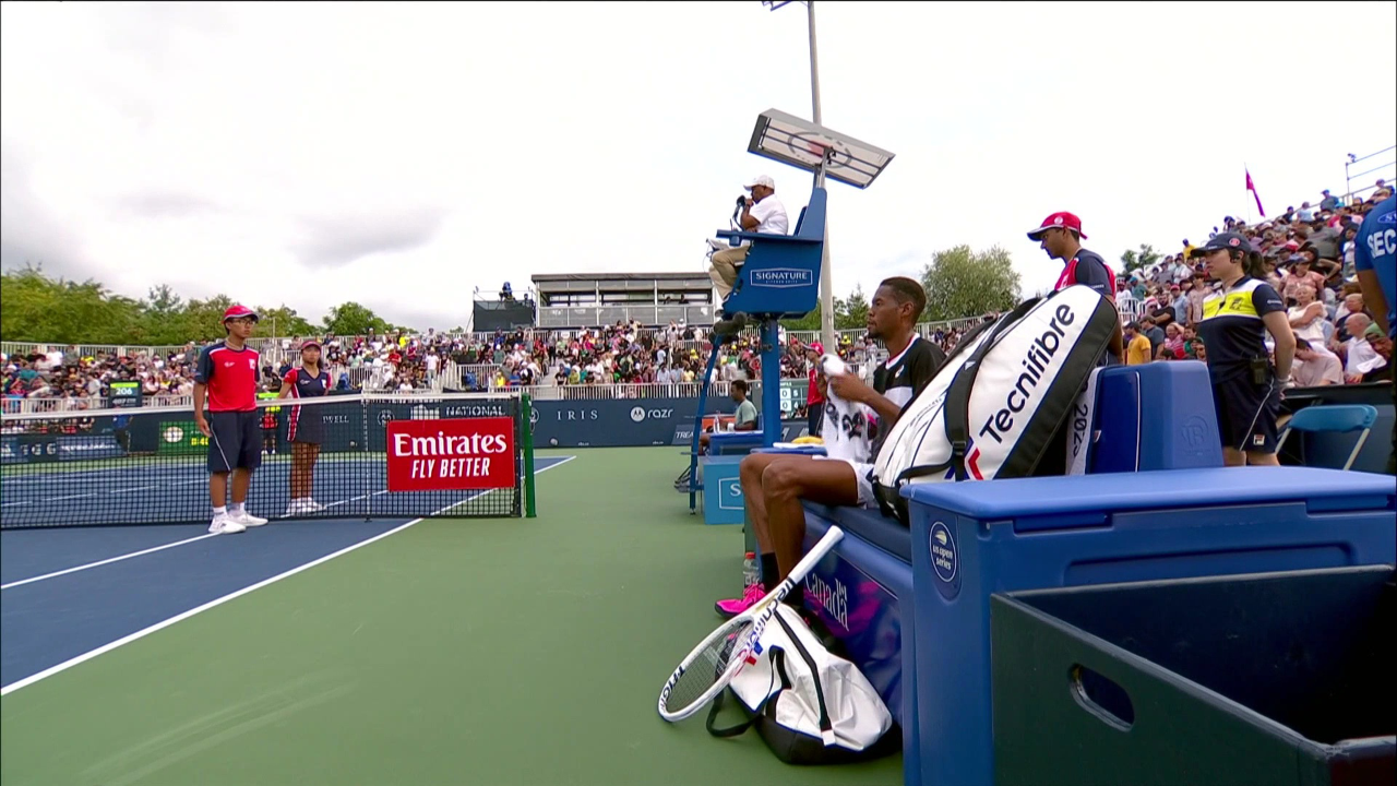 atp多伦多大师赛第1日 孟菲尔斯vs尤班克斯 第1盘