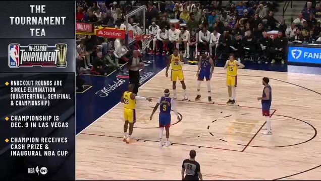 NBA揭幕战：湖人vs掘金第2节中文解说回放