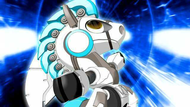 三宝玩具钢甲小龙侠旋风马变身飓风刀中南卡通十二生肖