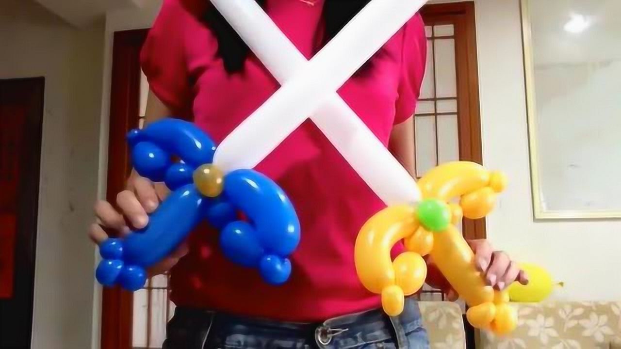 气球造型_"宝剑"长条魔术气球造型教程!_腾讯视频