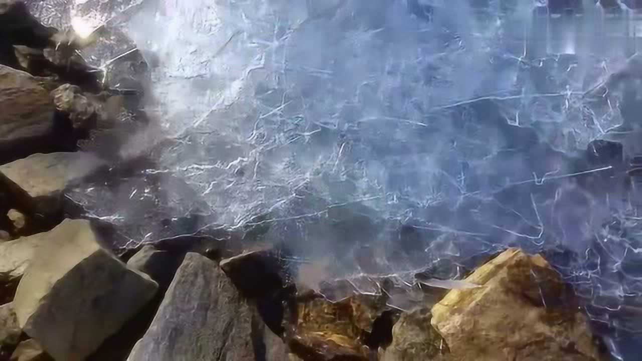 河水结冰的瞬间犹如万块玻璃一样好美!_高清1080P在线观看平台_腾讯视频