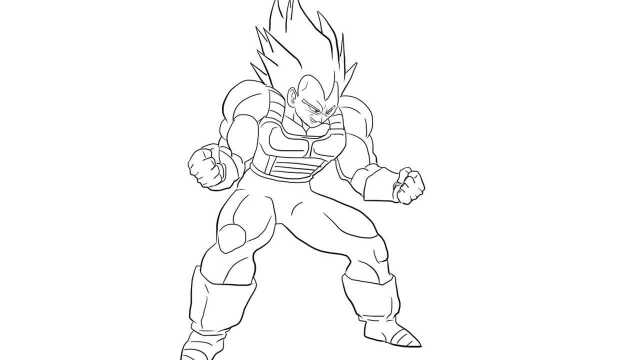 七龙珠之贝吉塔儿童动漫简笔画