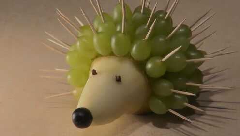 教你做一个刺猬水果拼盘,小朋友一定很喜欢!