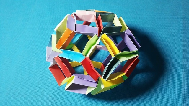 折纸王子教你折纸弹性球31魔力变形弹性球炫彩纸花球