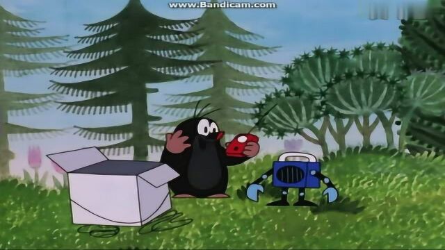 童年怀旧动画片:小鼹鼠不但聪明,还会玩高科技机器人,逗死了!