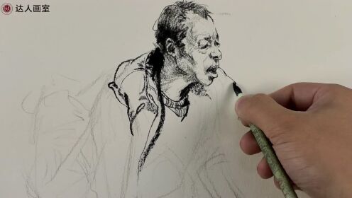 北京达人画室 郭启佳范画 联考单人速写