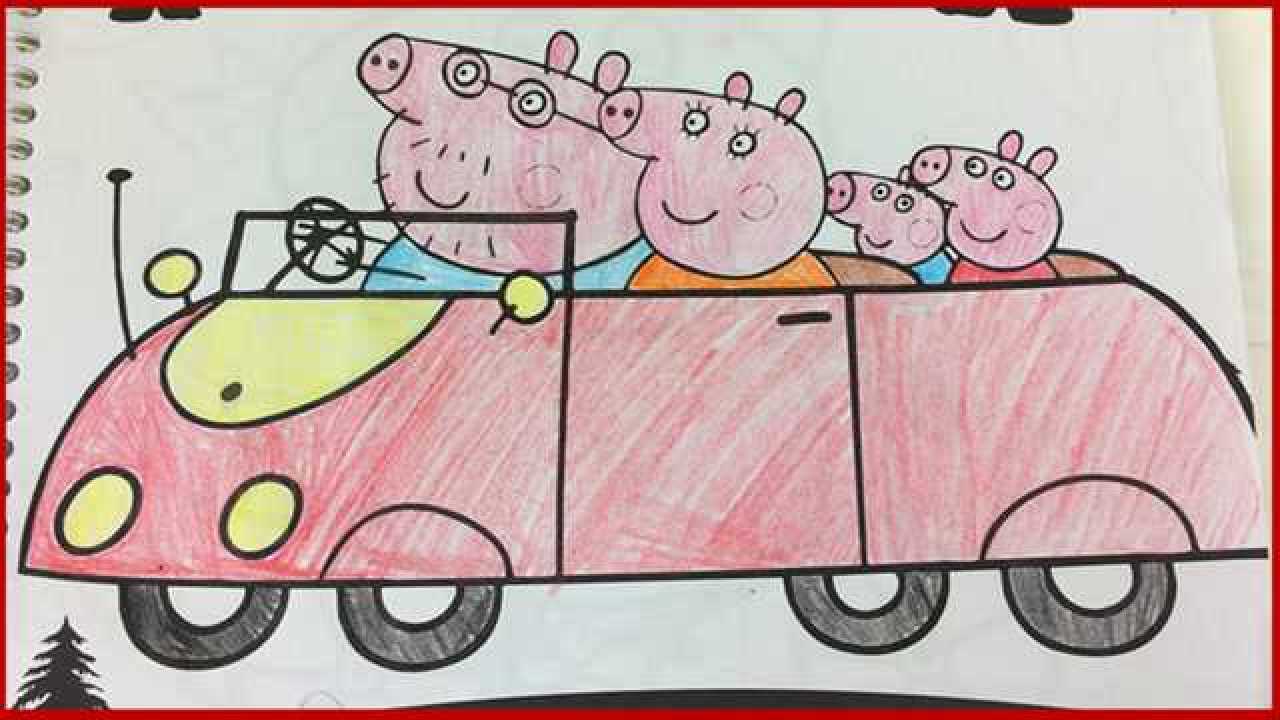 车位涂鸦小猪佩奇图片
