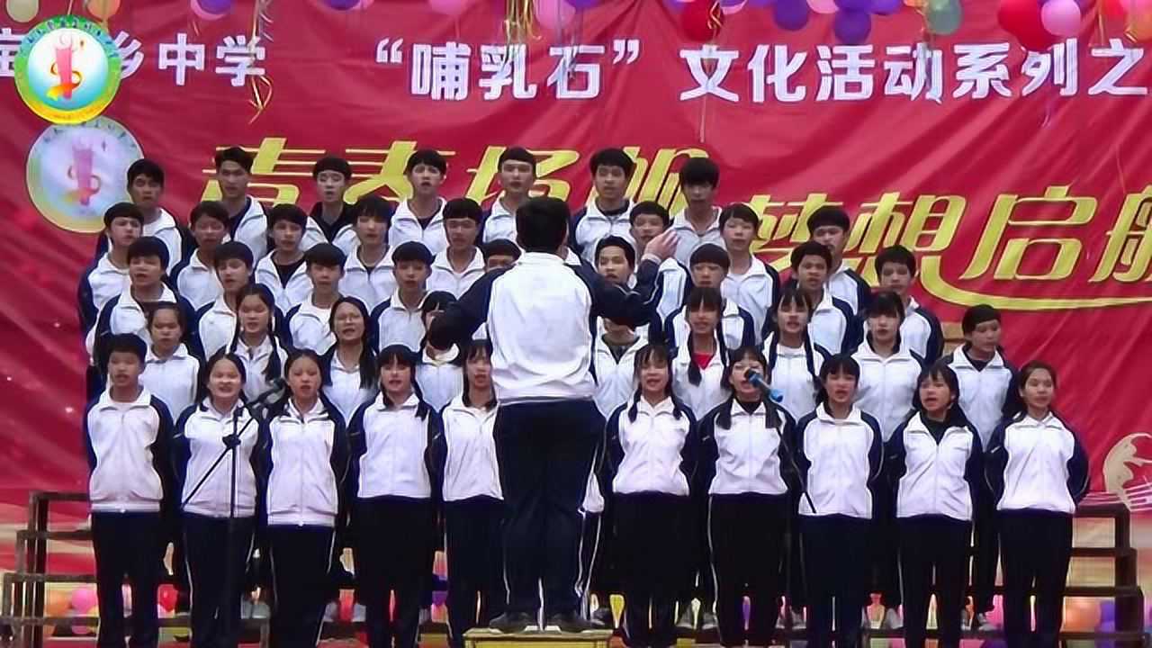 2018年大新县宝圩乡中学迎春文艺汇演学习雷锋好榜样