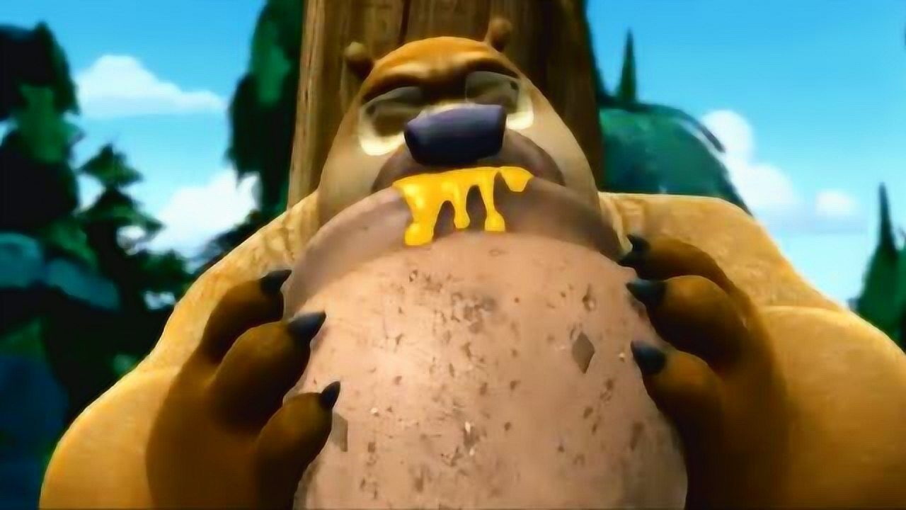 熊出没:熊二吃了蜂蜜长蛀牙,疼死了