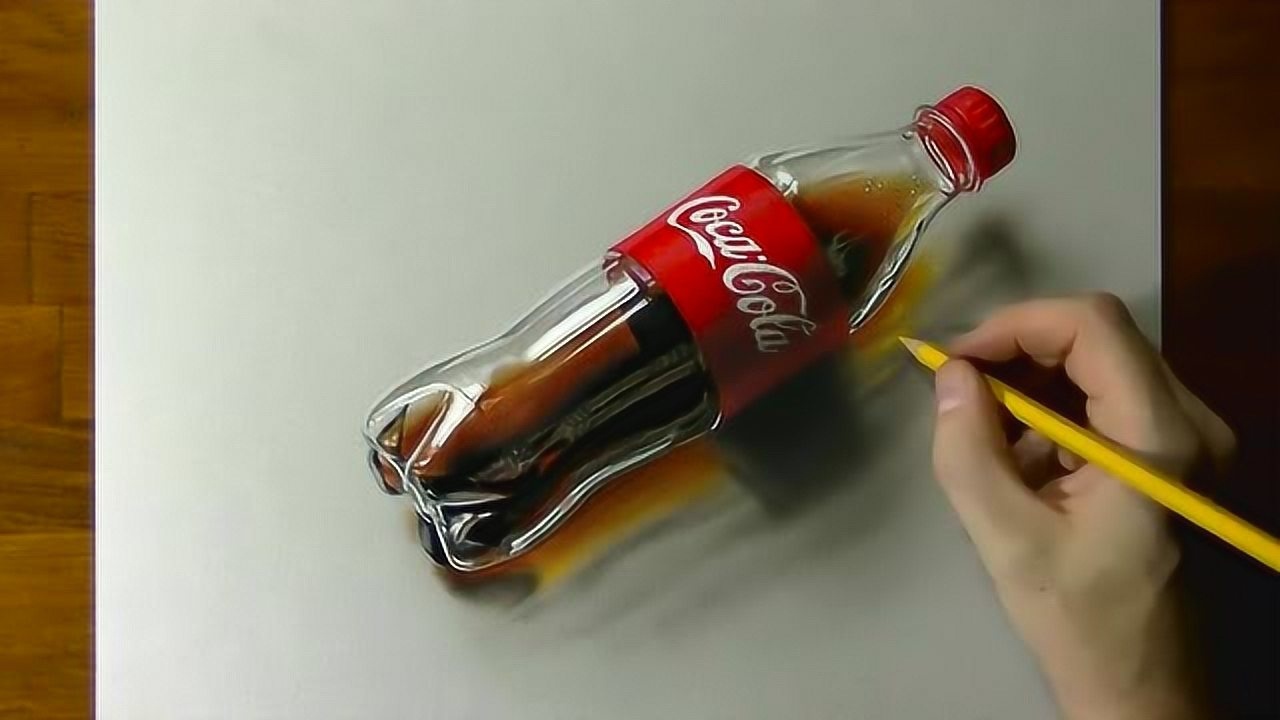 纯手工3d艺术画可口可乐塑料瓶