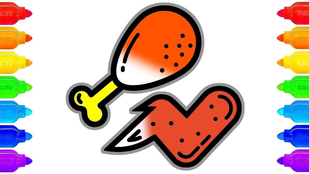 儿童简笔画:鸡腿鸡翅