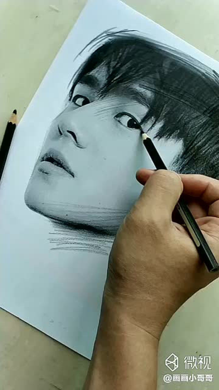 画刘昊然,最近超火的小哥哥,画完你们一定喜欢