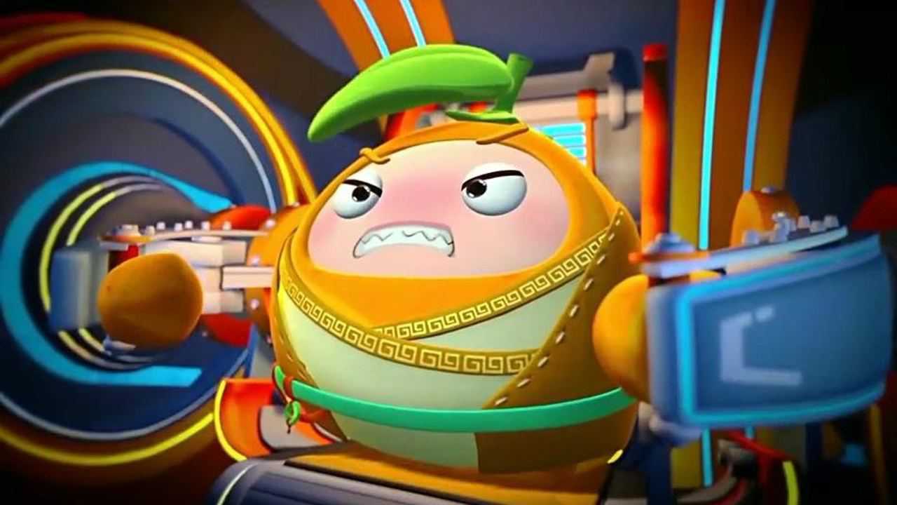 果宝特攻爆裂王发出最强绝招在背后偷袭橙留香