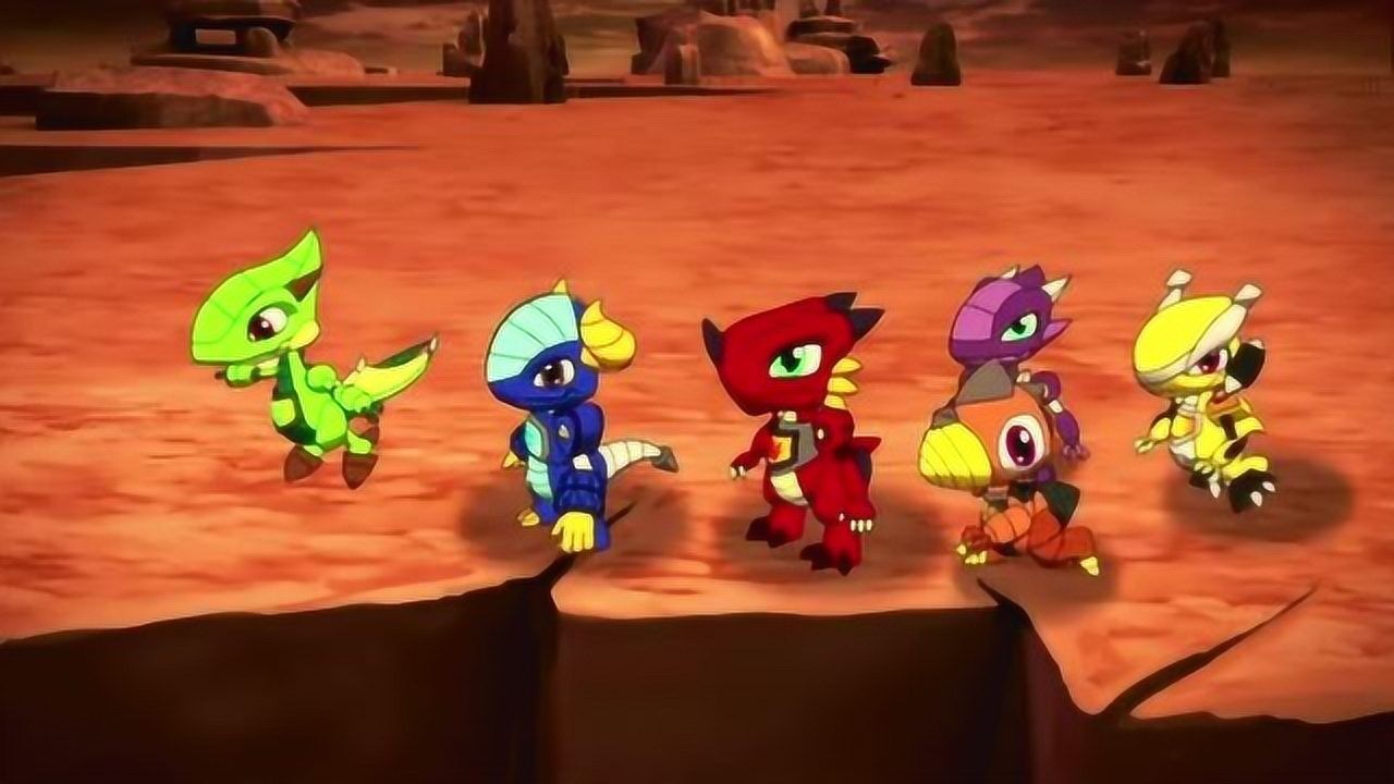 斗龙战士宝贝龙遭到沙杰的攻击斗龙战士们被长老们攻击