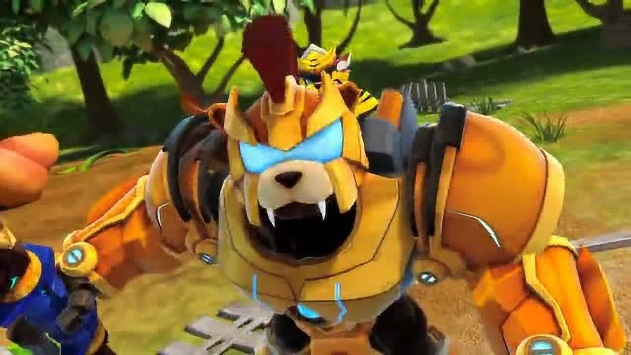 猪猪侠:超人强也化身石甲熊还主动对战犀牛