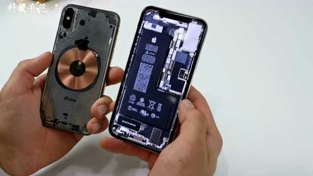 iPhone XS改装成透明后壳,科技感十足