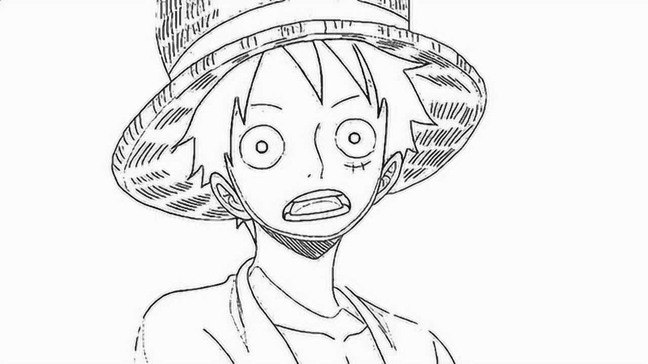 一分钟简笔画  简单画 海贼王 草帽路飞!