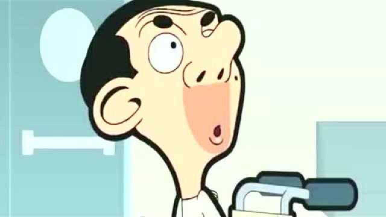 憨豆先生动画版:憨豆自讨苦吃的,这样下楼梯很难受!