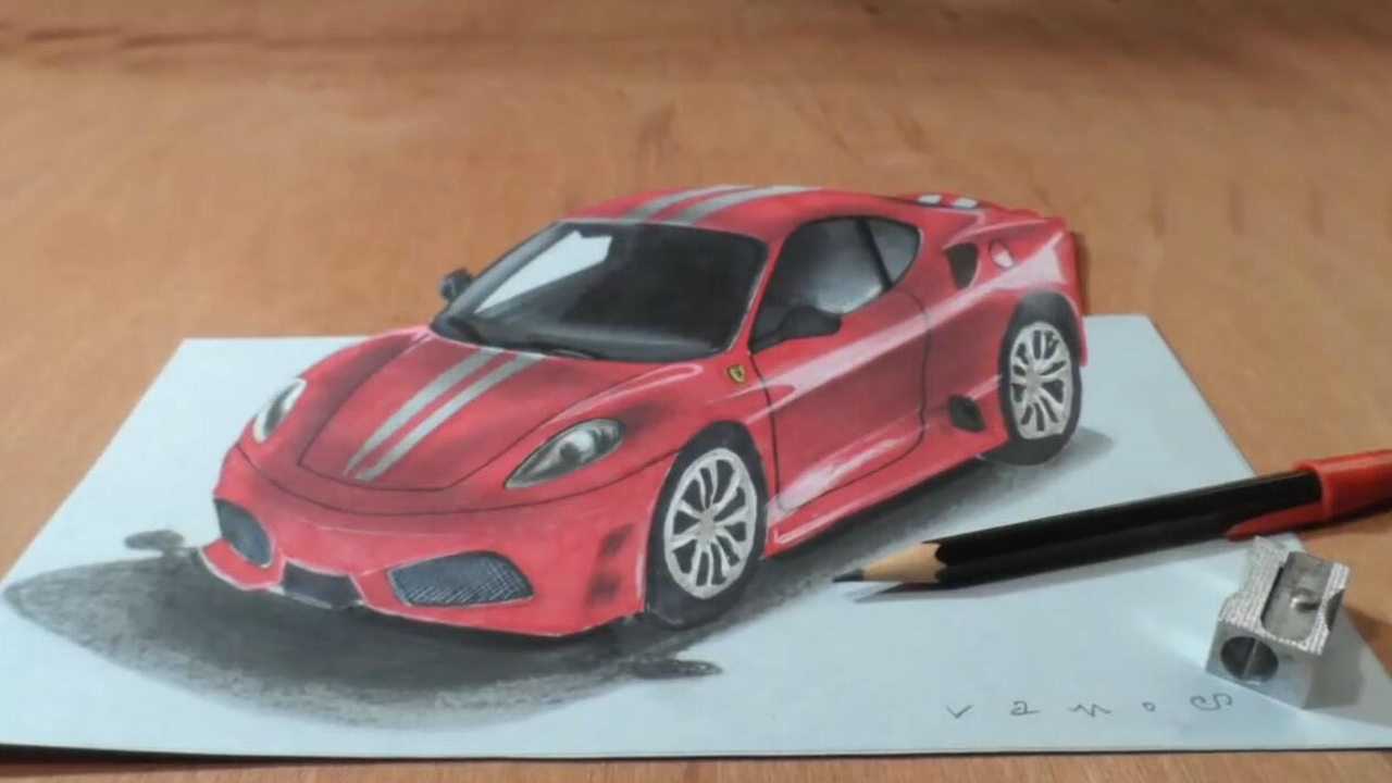 铅笔画的3d艺术教你如何画个立体的车子