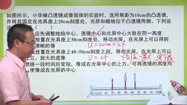 2018沈阳中考第9题:凸透镜成像