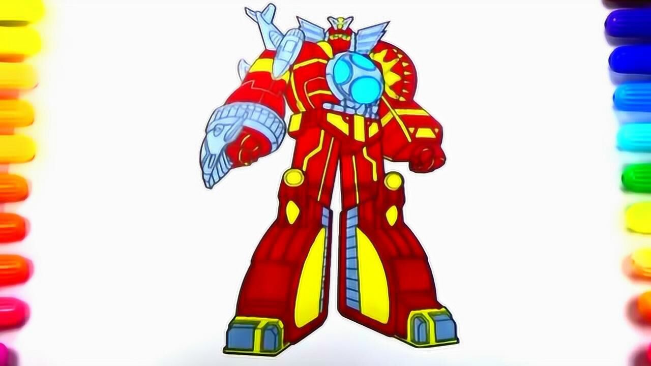 亲子简笔画:变形金刚战士