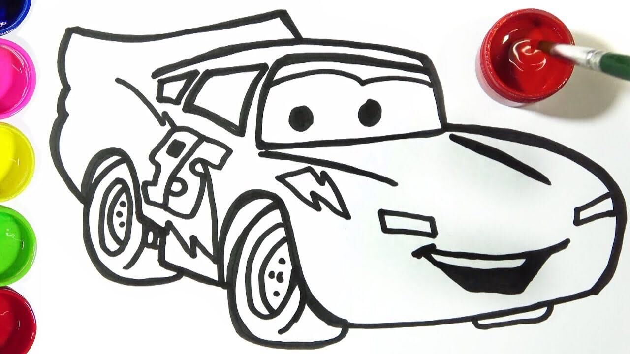 趣味简笔画:画闪电麦麦昆车玩玩_腾讯视频