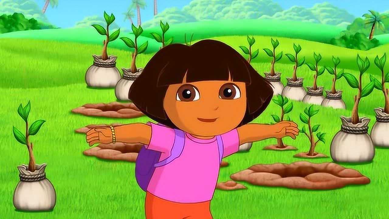 爱探险的朵拉教大家说英语,小螃蟹跳舞的样子真好看