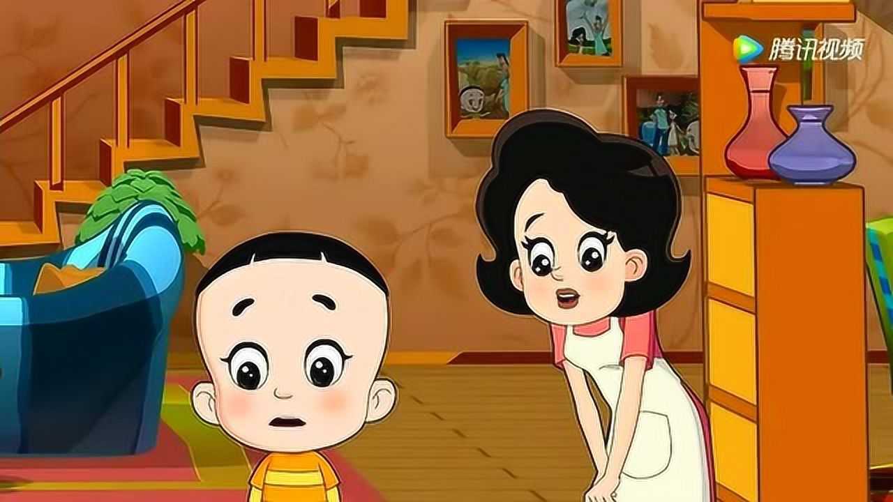 大头儿子和小头爸爸欢迎围裙妈妈回家谁知发现一只乌龟