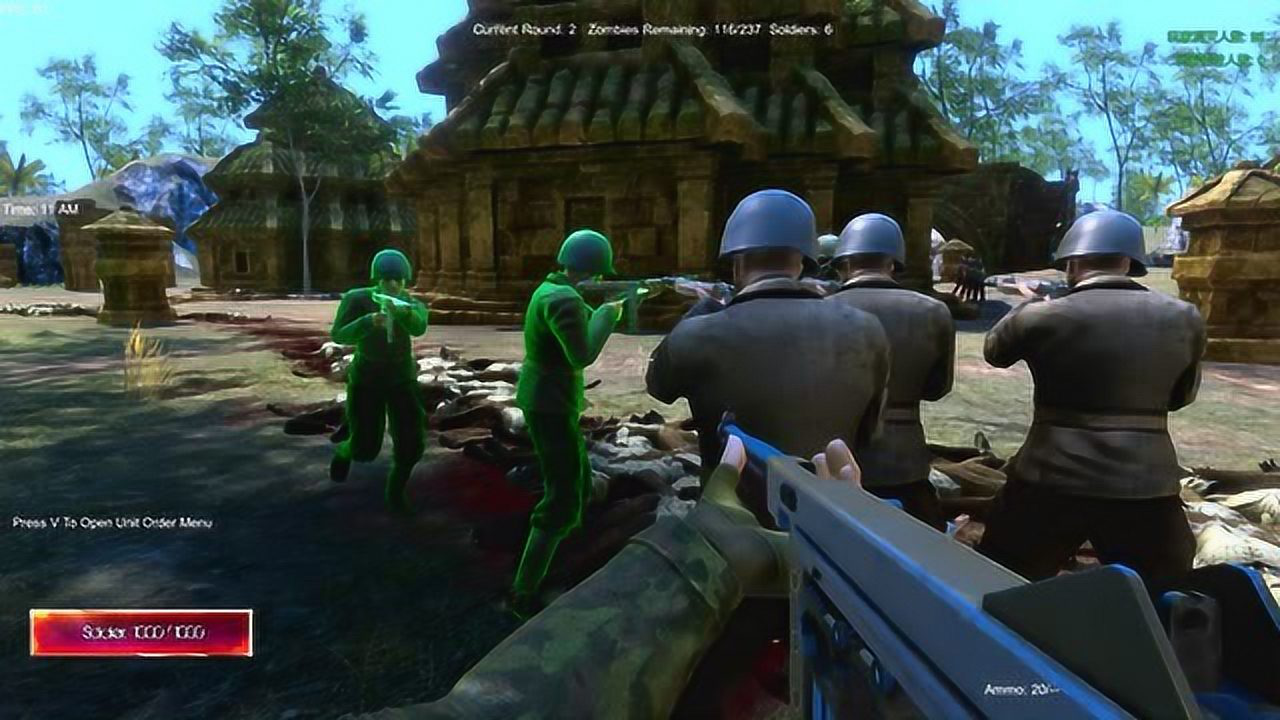 史诗战争模拟器僵尸攻城6个士兵坚守阵地