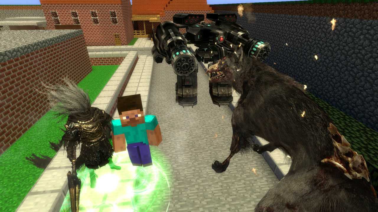 gmod游戏史蒂夫召唤雷电狼能否打破机器人_腾讯视频