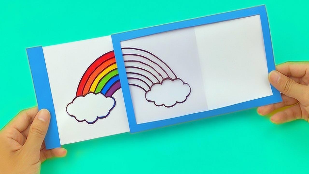 diy神奇的彩虹抽拉画原来并没有那么难