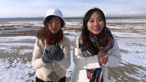 姐妹穷游青海：一路冒险自驾5小时，带你看冬天不一样的青海湖！