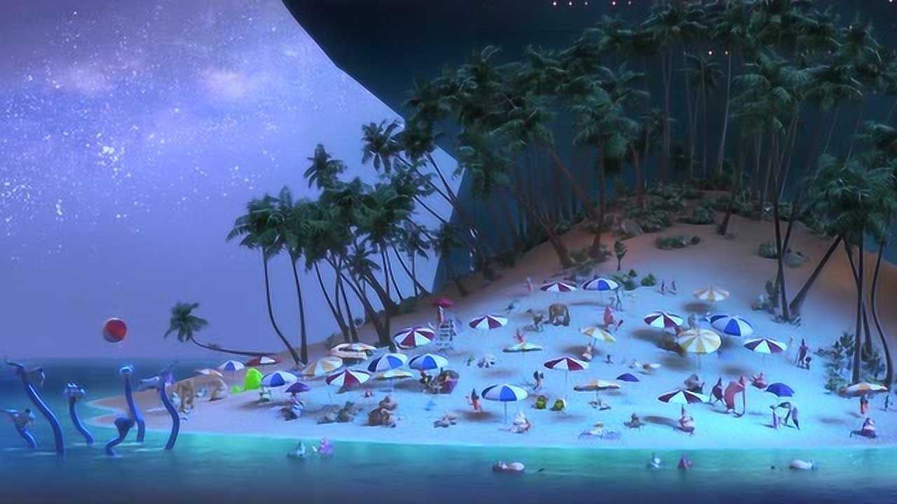 精灵旅社怪物们的沙滩月光浴