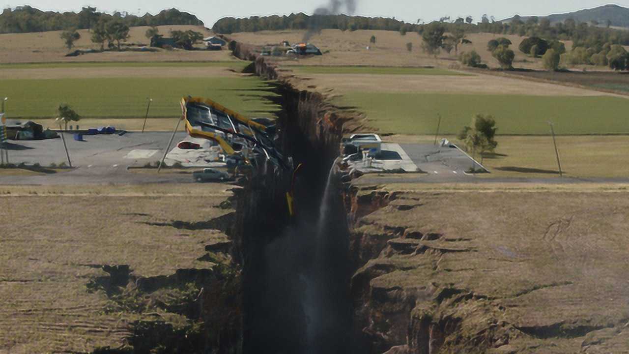 美國遭遇9.9級超級大地震,直接撕裂大地引發地塊斷層