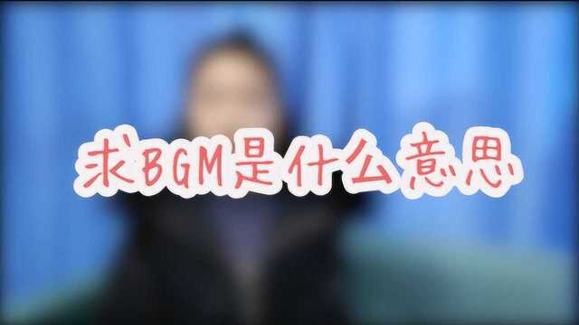 求BGM是什么意思?你知道吗?