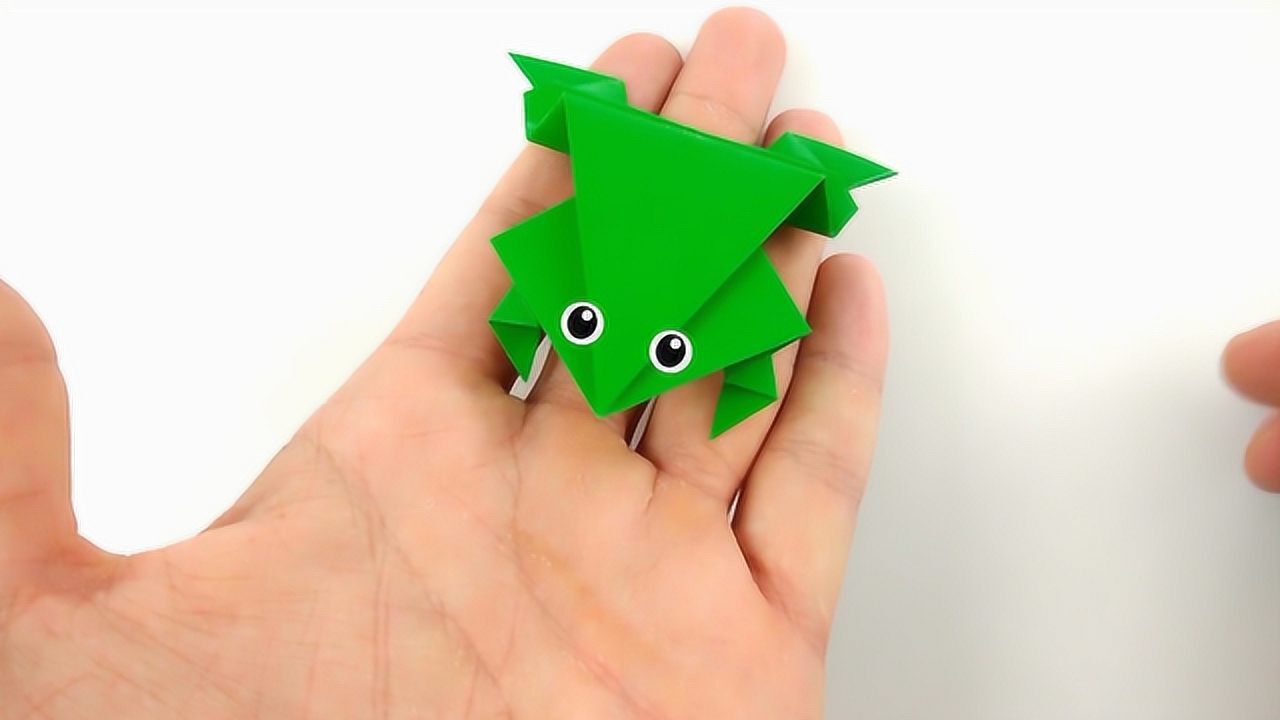 创意折纸diy教程教你如何折叠一个能跳跃的纸青蛙