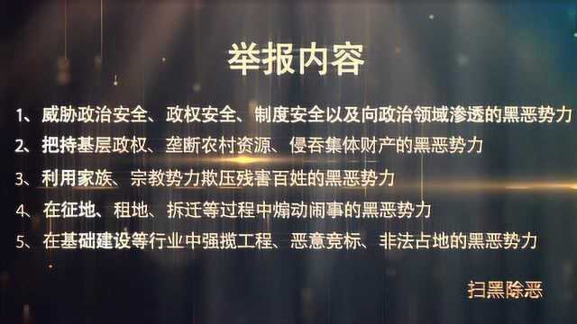 扫黑除恶宣传线索征集令短片