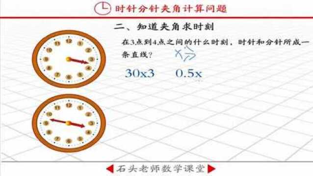 时针分针夹角计算4,不一样的讲解!