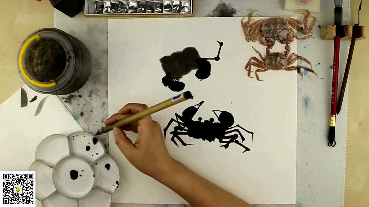 咏蟹》皮日休(唐)国画-申鑫来了pk康熙来了