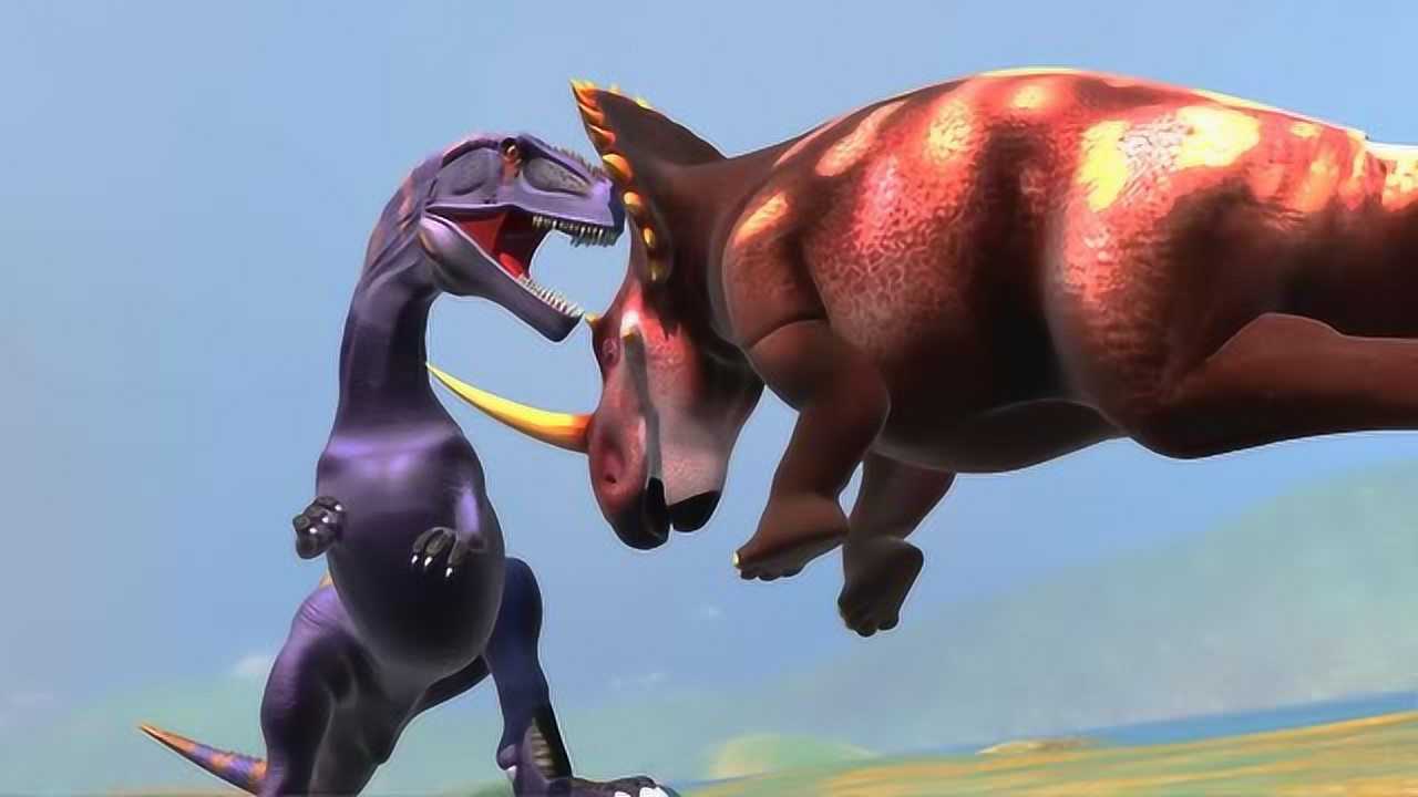 恐龙战争南方巨兽龙vs尖角龙恐龙间的决斗