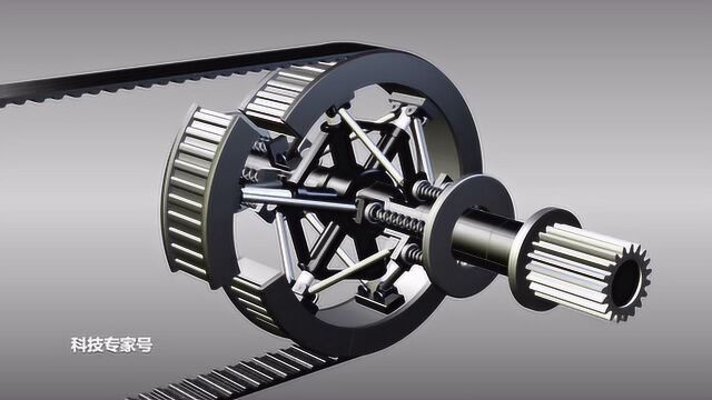 新型无极变速器工作原理3D演示