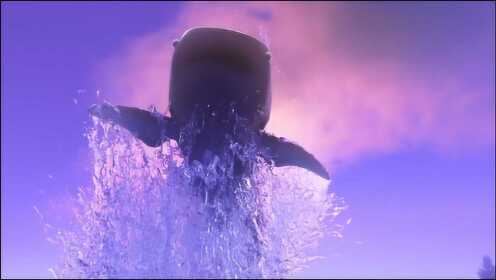 大鲸鱼高高跃起，就因为海里没有墙，鲸鱼对墙到底有什么怨！